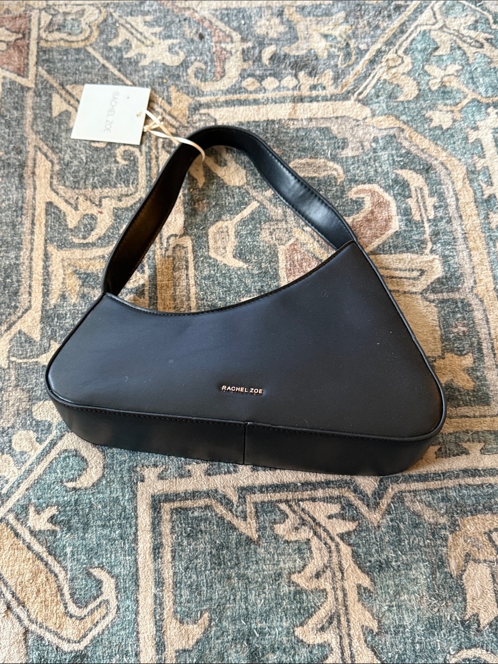 Rachel Zoe Black Crescent Shoulder Bag with Logo
